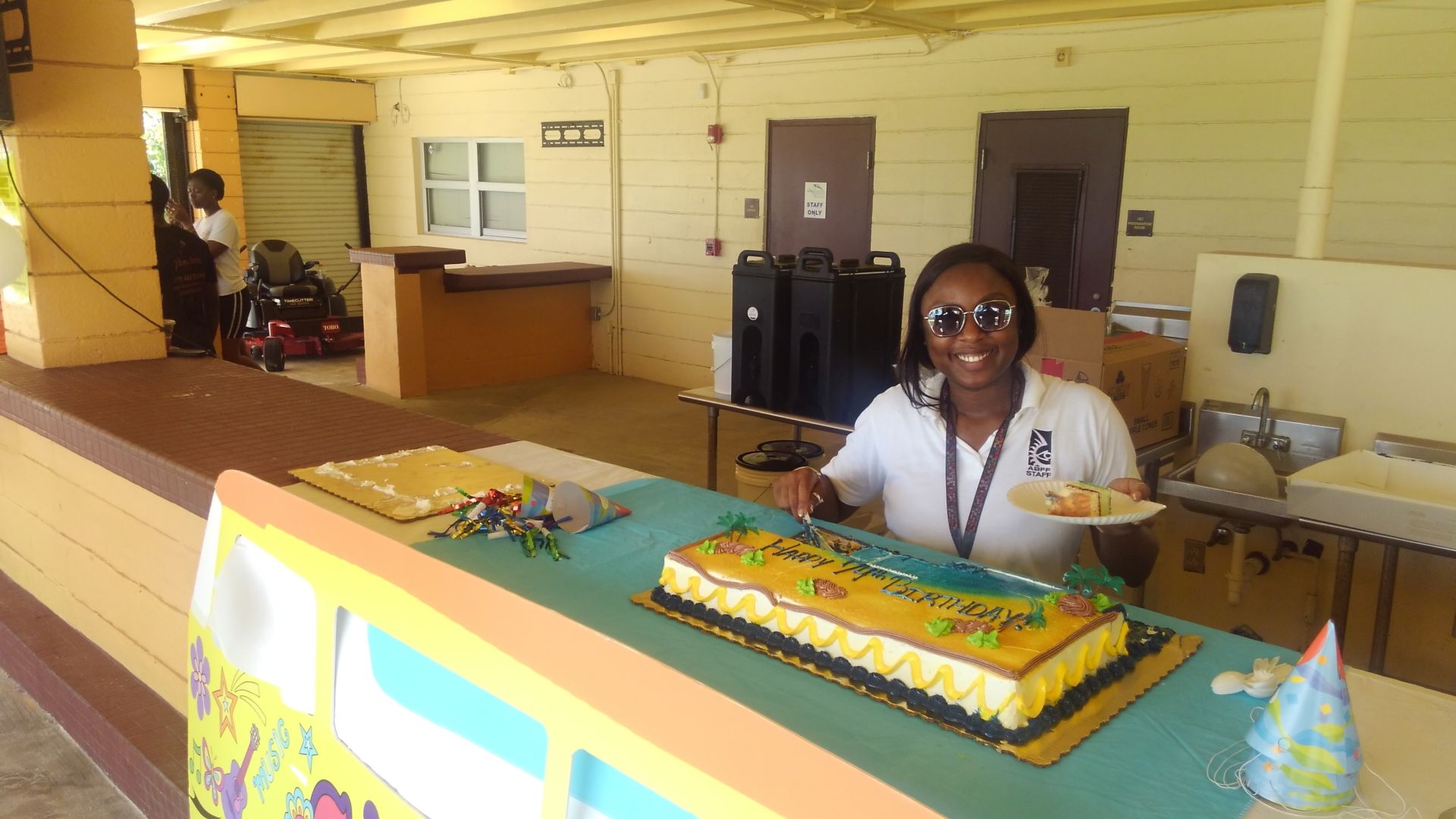 Park staff member Kechi Okpala